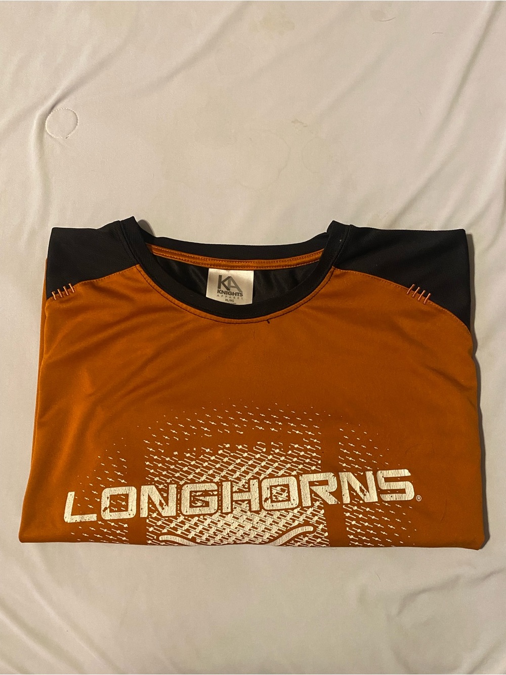 Knights Apparel Orange and Black Longhorns Short Sleeve Tee